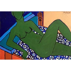 Anwar Maqsood, 24 x 36 Inch, Acrylic on Canvas, Figurative Painting, AC-AWM-118